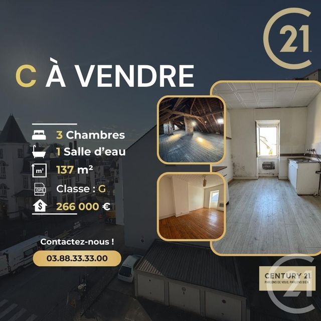 Appartement à vendre - 6 pièces - 205.0 m2 - SCHILTIGHEIM - 67 - ALSACE - Century 21 Les Brasseurs