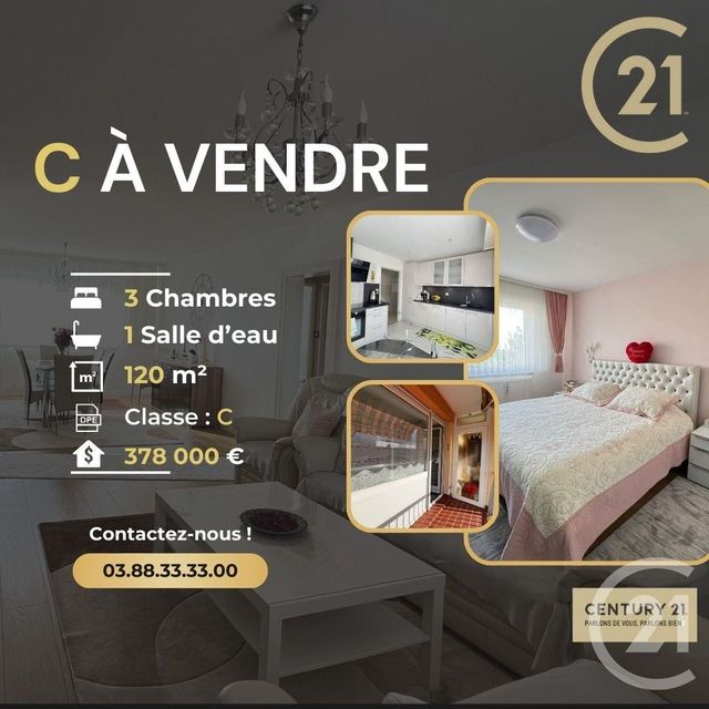Appartement à vendre - 5 pièces - 120.0 m2 - HOENHEIM - 67 - ALSACE - Century 21 Les Brasseurs