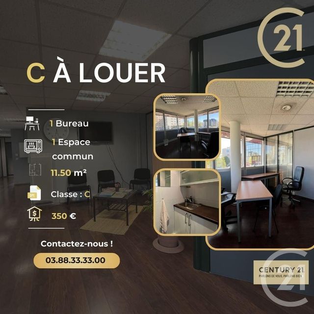 Appartement Local à louer - 1 pièce - 11.5 m2 - SCHILTIGHEIM - 67 - ALSACE - Century 21 Les Brasseurs