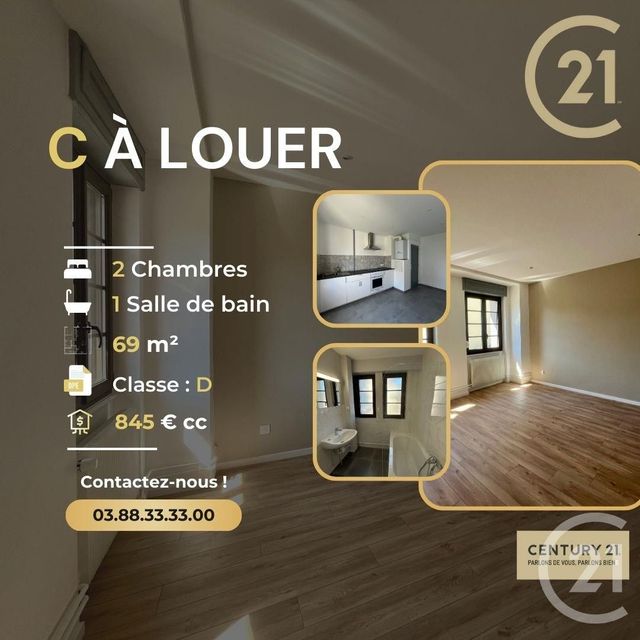 Appartement F3 à louer - 3 pièces - 69.0 m2 - BISCHHEIM - 67 - ALSACE - Century 21 Les Brasseurs
